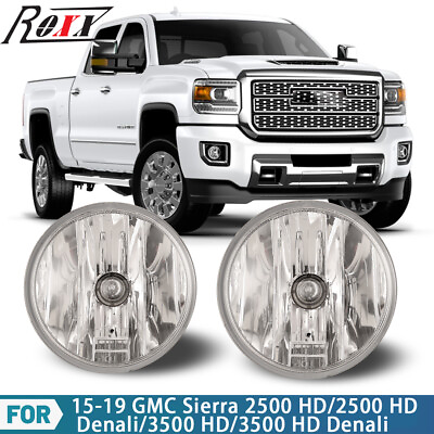 #ad Clear Lens For 2014 2019 GMC Sierra Fog lights Front Bumper Driving Lamps Pairs $21.99
