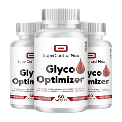 #ad 3 Pack SuperControl Max Glyco Optimizer for Blood Sugar Support Pills $69.95