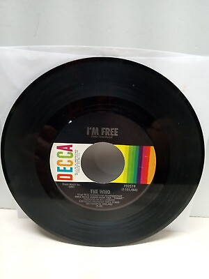 #ad THE WHO 1969 US Decca Records 45: #x27;I#x27;m Free We#x27;re Not Gonna Take It#x27; NM $6.40