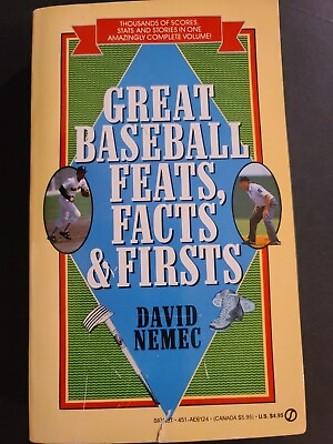 #ad Great Baseball Feats Facts amp; Firsts Paperback by David Nemec $8.99