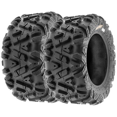 Pair of 2 22x10 12 22x10x12 Quad ATV All Terrain AT 6 Ply Tires A033 by SunF $165.98