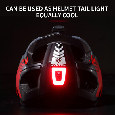 KOOTU Bike Tail Light Waterproof USB Rechargeable Riding Helmet Tail LED Light $8.99