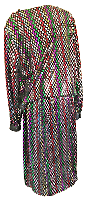 #ad Vintage Disco Skirt Set Sequins and Velvet Elastic Waist Pullover AC Sport 14 $67.00