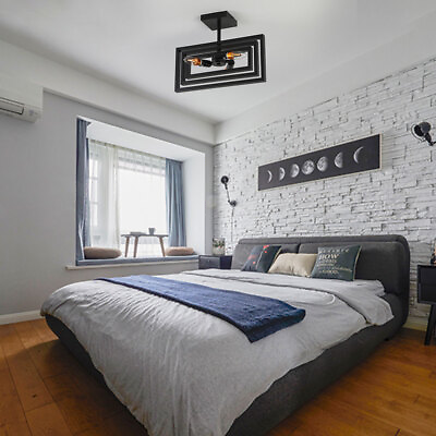 #ad Modern Farmhouse Bedroom Chandelier Light Flush Pendant Lamps Ceiling Lighting $25.00