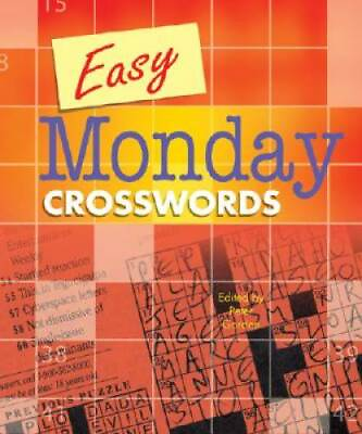 #ad Easy Monday Crosswords Spiral bound By Gordon Peter GOOD $4.18