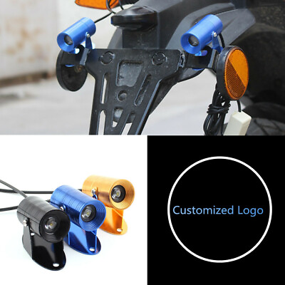 1x Customized Logo Spotlight Laser Projector Ghost Shadow LED Motorcycle Light $36.94