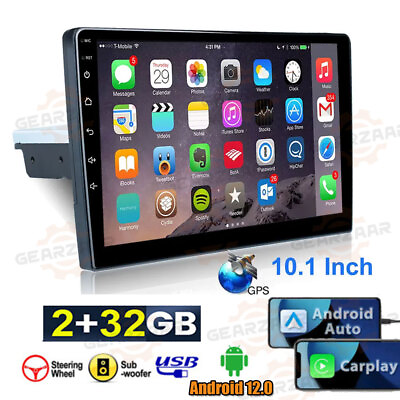 #ad 10.1quot; Single 1Din Touch Screen Car Stereo Radio For Apple Carplay Android Auto * $66.99