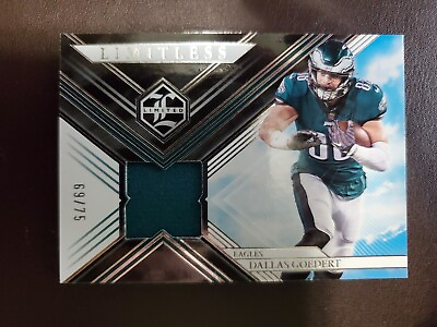 #ad 2022 Panini Limited Dallas Goedert Limitless 1 Color Patch 69 75 $65.00