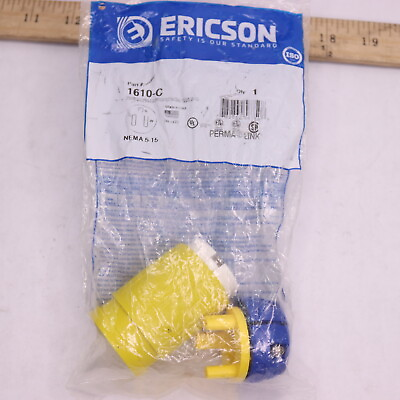 #ad Ericson 125 Volt 15 Amp Straight Blade Connector1610 C $8.78