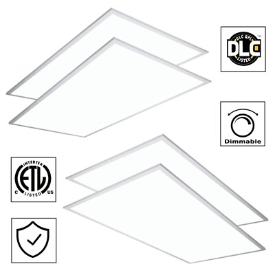 #ad 4 PACKS LED Panel Light 4x2Ft Drop Ceiling Flat Panel Recessed Troffer Fixture $179.00