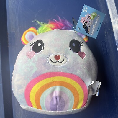 #ad Idea Nova Cuddly Crew Soft Squishy 9quot; Plush Rainbow Bear NEW $10.88