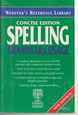 #ad Spelling Grammar and Usage Paperback Webster#x27;s Reference Library $4.50