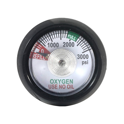 #ad Gauge for Oxygen Click Style Regulator 0 3000 psi $13.50