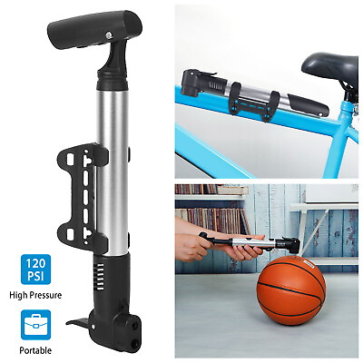 #ad Portable Mini Cycling Bicycle Bike Air Pump Sport Ball Basketball Tire Inflator $11.82