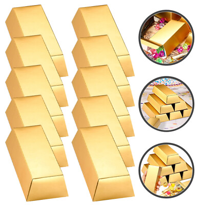 #ad 10 Golden Pirate Candy Favor Boxes Party Supplies $11.49