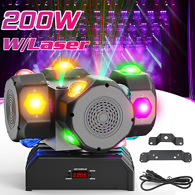 #ad 200W Moving Head Light 16 LED Rotating Beam Lights RGBW Stage Light DJ Lighting $189.99