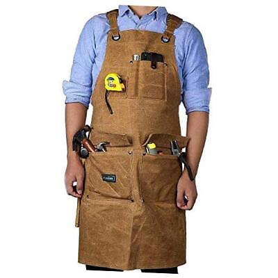 #ad Waxed Canvas Shop Apron for Men amp; Women.Woodworking Aprons Heavy Duty Work $39.29