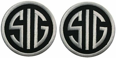 #ad SIG FIREARMS GUN EMBROIDERED TACTICAL PATCH 2PC HOOK BACKING 3quot;X3quot; $13.99