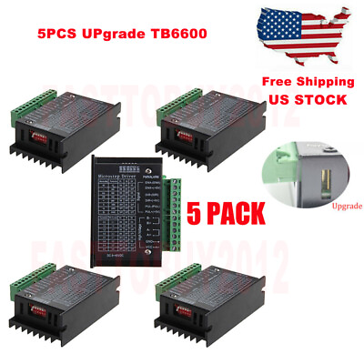 #ad 5PCS Newest TB6600 Stepper Motor Driver Controller Micro Step CNC Axis 2 4 Phase $59.99