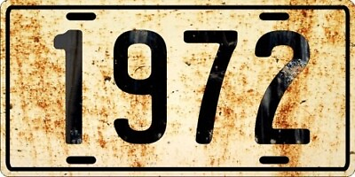#ad Dodge Ford or Chevrolet antique vehicle 1972 Weathered License plate $14.95