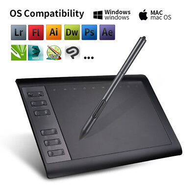 #ad 10x6quot; LCD Digital Graphics Drawing Tablet Artist Board Pad w Pressure Pen US $45.90