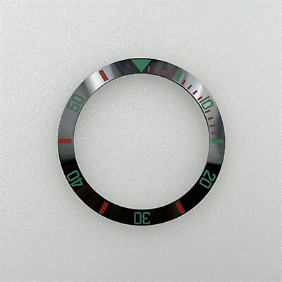 #ad 38mm Ceramic Bezel Red and Green Scale Circle No Luminous Watch Accessory Part $13.64