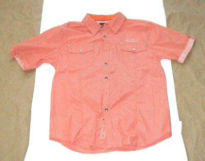 #ad Men#x27;s Koman Short Sleeve Button Shirt Size L $13.83