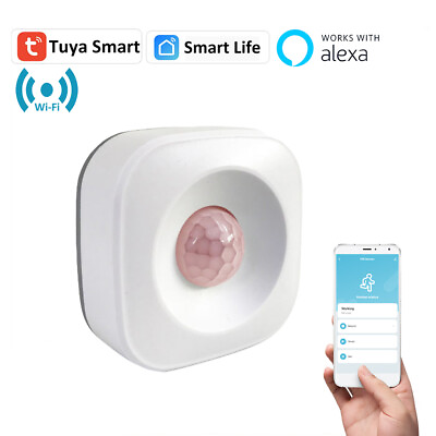 #ad WiFi PIR Motion Sensor Home Security Tuya Smart Life APP Control Battery Powered $10.50