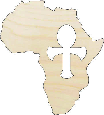 #ad Africa amp; Ankh Laser Cut Out Unfinished Wood Craft Shape WLD63 $25.43
