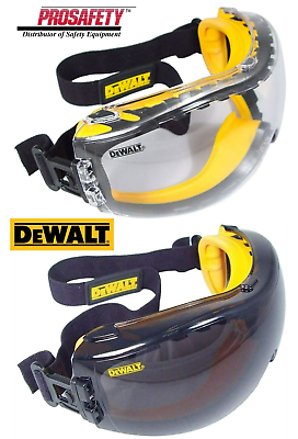#ad DeWalt CLEAR SMOKE ANTI FOG Protective Over Glasses Safety Goggles UV ANSI Z87 $115.99
