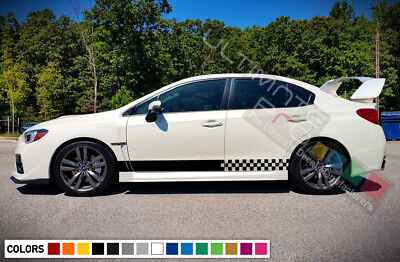 #ad Sticker Decal Side Stripes for Subaru Impreza WRX STI Spoiler Lip carbon wrap $73.00