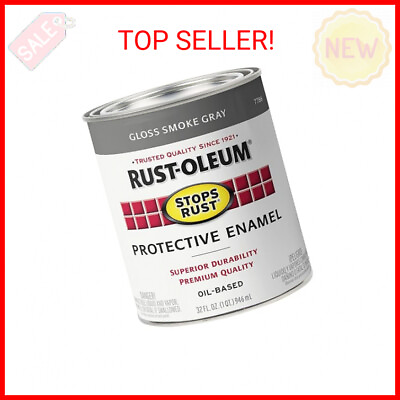 #ad Rust Oleum 7786502 Protective Enamel Paint Stops Rust 32 Ounce Gloss Smoke Gra $23.00