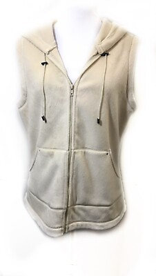 #ad Pendleton Medium Cream Vest Teddy Bear Soft Hood Sleeveless $150 $39.99