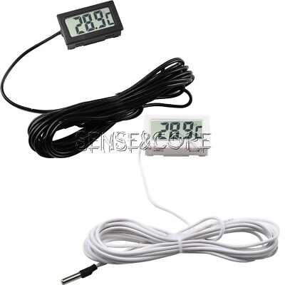 #ad FY 10 Embedded Digital Display Thermometer Temperature Meter with Probe 3M EUR 3.20