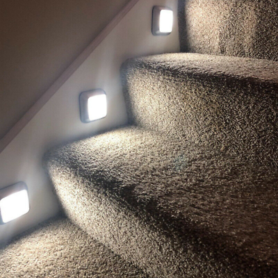 #ad LED Motion Sensor Night Light Cabinet Closet Stair Wall Lamp Lights Cordless US $8.88
