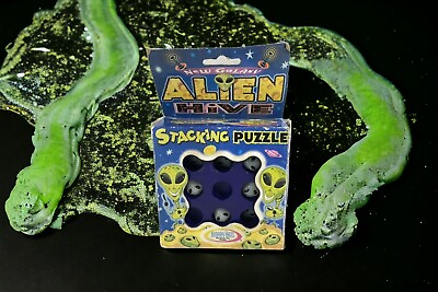 #ad Vintage New Galaxy Alien Hive Game Stacking Puzzle Retro 1998 Bianary Arts $22.50