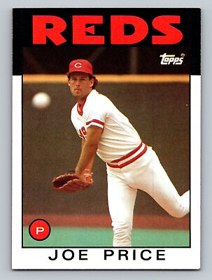 #ad 1986 Topps #523 Joe Price Cincinnati Reds $1.99