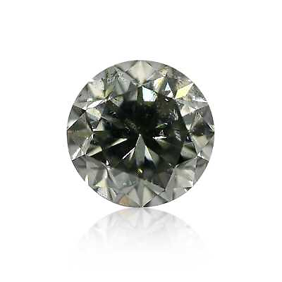 #ad 0.46 ct Fancy Light Gray Green Natural Diamond Loose Round Brilliant Shape Cut $1315.60
