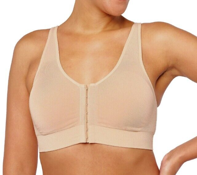 #ad Cuddl Duds Modal Seamles Front Hook Wirefree Bra Small A604601 No Padding 5101 $5.99