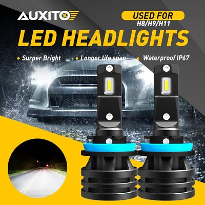 #ad Super Bright H11 H8 H9 LED Headlight Conversion Kit Low Beam Bulbs 6000K White $25.99