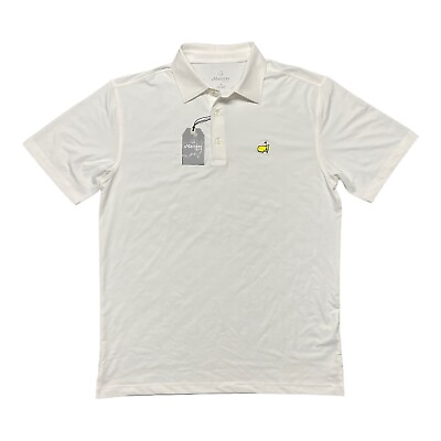 #ad New MASTERS TECH Polo Shirt Mens M White Golf $129.99