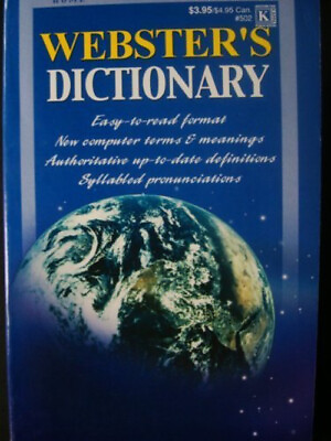 #ad Webster#x27;s Dictionary Paperback Webster $4.50