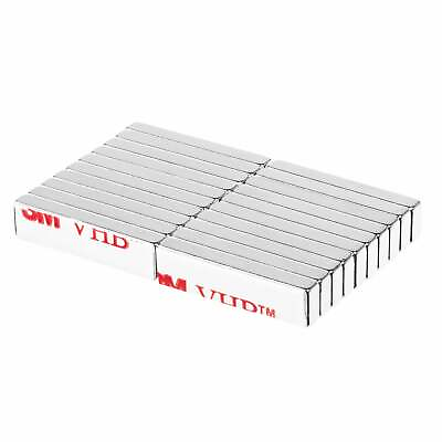 #ad 1 x 1 4 x 1 8 Inch Rare Earth Bar Magnets N42 with Adhesive 20 Pack $18.99