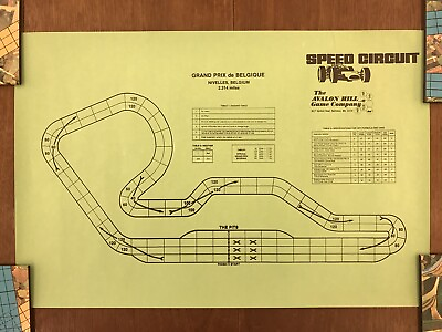 #ad Board Game Expansion Grand Prix de Belgique Speed Circuit Avalon Hill 1980 $59.99