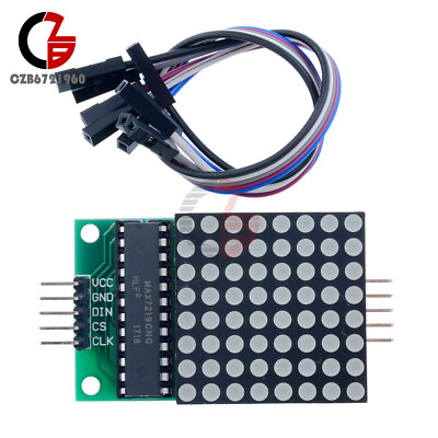 #ad 10PCS MAX7219 LED 8x8 Dot Matrix Module Red Light Assembled w Cable For Adduino $24.03
