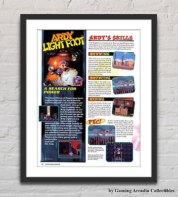 #ad Ardy Light Foot Super Nintendo SNES Glossy Promo Ad Poster Unframed G4665 $14.98