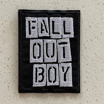 #ad Fall Out Boy Patch Embroidered Iron 3.75x2.75 Inch $4.50