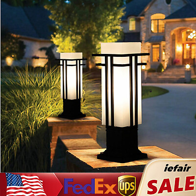 #ad Modern Post Light Outdoor Garden Patio Pillar Light Driveway Yard Lantern Lamp $68.40