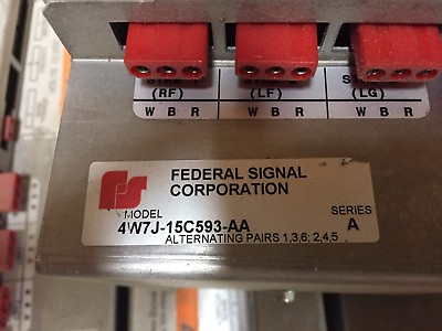 #ad Federal Signal 6 Head Strobe Power Supply 4W7J 15C593 AA Series A Used $14.00