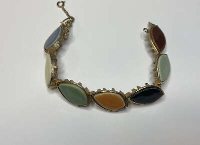#ad Golden Vintage Multi Stone Bracelet $700.00